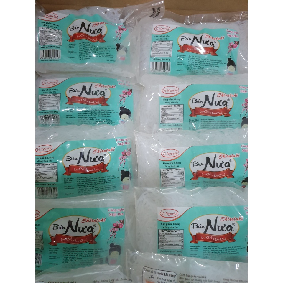 5 gói Bún nưa Vị Nguyên 240g  - Keto - Das - Không Carb