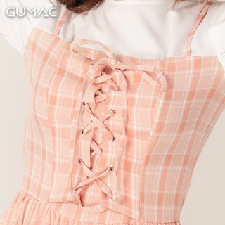 Đầm nữ yếm buột dây GUMAC DA916