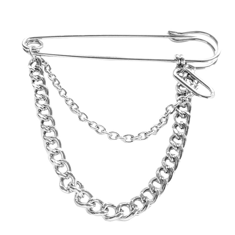 Ghim cài áo hình dây xích phong cách harajuku cá tính