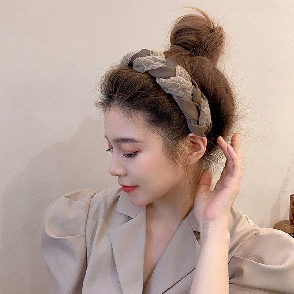 IVORY Băng Đô Cài Tóc Phối Lưới Phong Cách Vintage Cho Nữ