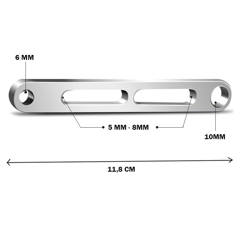 Pat Dài Nhôm CNC Gắn Xe Máy [ 1 Chiếc ]