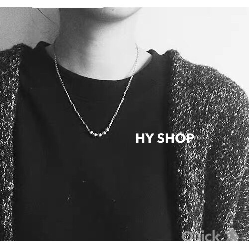 Vòng cổ titan phối bi tròn siêu bền cá tính thép y tế không gỉ không dị ứng - dây chuyền Unisex BTS