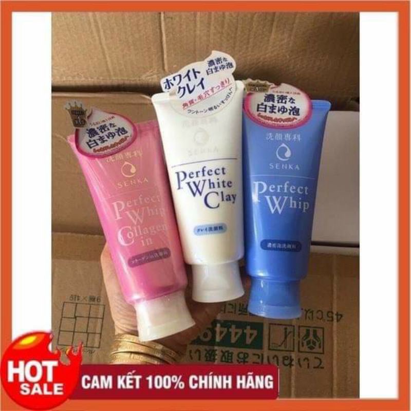 Sữa rửa mặt tạo bọt chiết xuất tơ tằm trắng Senka Perfect Whip 120g_14839