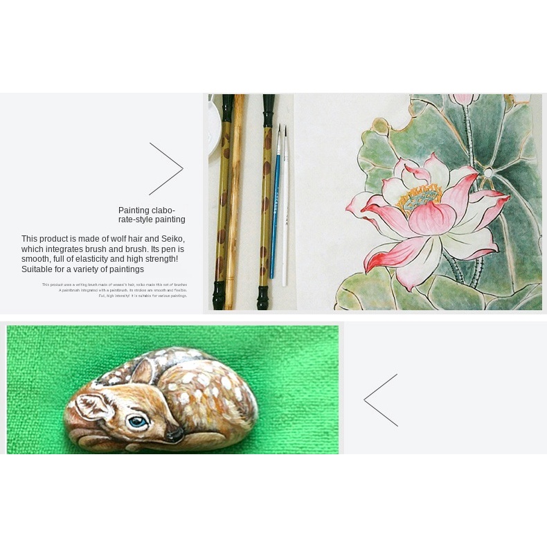 Set 10 Cọ Vẽ Tranh Màu Xanh Dương Chuyên Nghiệp