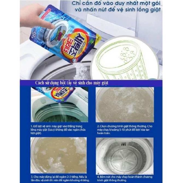 Tẩy lồng máy giặt Sandokkaebi Hàn Quốc - Nhập Khẩu chính hãng