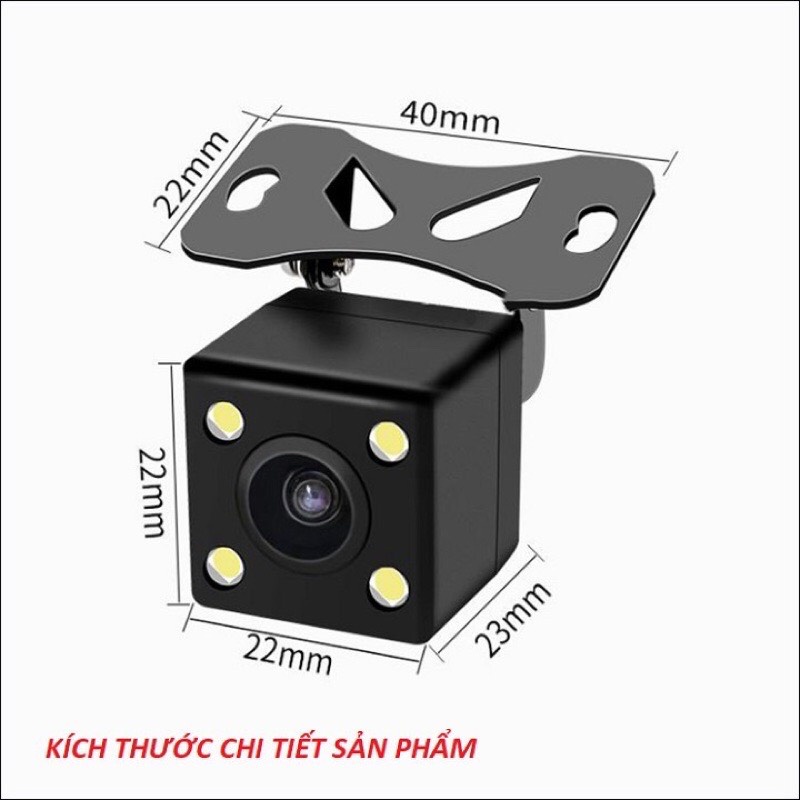 Camera Lùi 4 Mắt LED Cao Cấp Cho Xe Ô Tô loại jack cắm 2,5 mm 5 chân cho camera hành trình, dây tín hiệu dài 5,5m