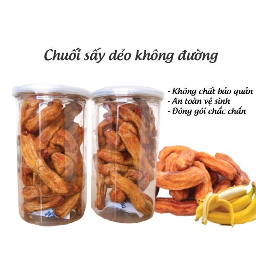 CHUỐI LABA ĐÀ LẠT SẤY DẺO KHÔNG ĐƯỜNG 500g (Sấy điện)