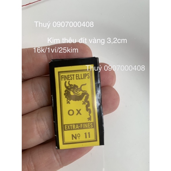 Kim thêu tay lỗ vàng