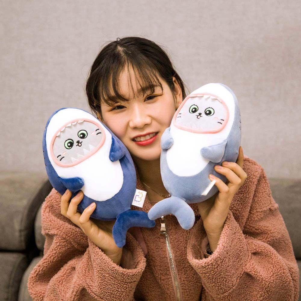 NICKOLAS Đồ chơi nhồi bông Hình Cá Mập Mềm Mại Trang Trí Nhà Cửa