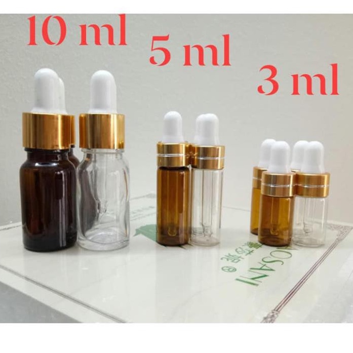 Lọ chiết serum 10ml, 20ml, 50ml nắp bóp màu trong và nâu