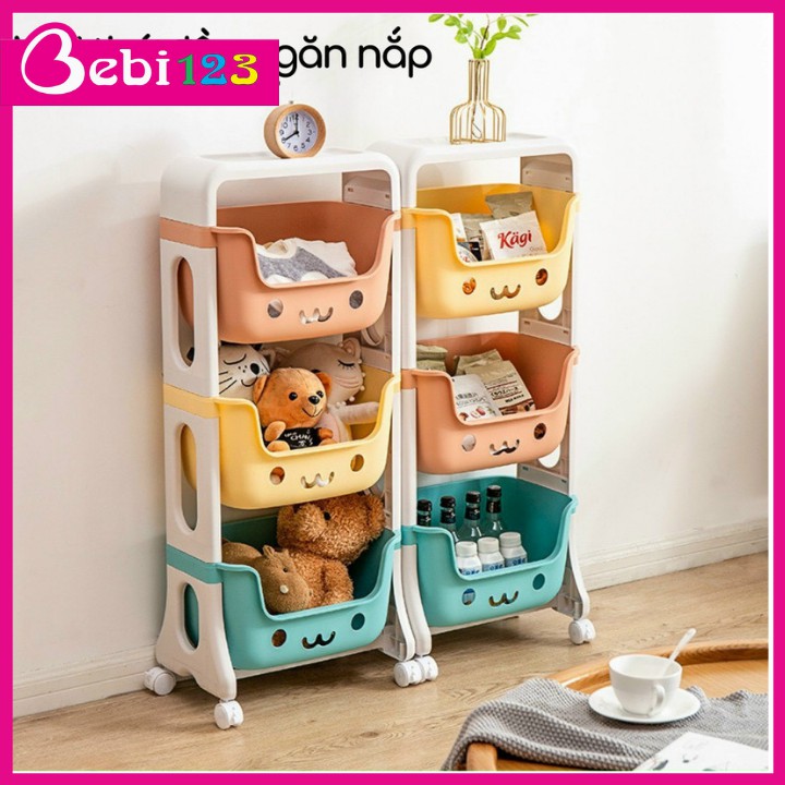 Kệ 3, 4 tầng đa năng đựng đồ chơi cho bé