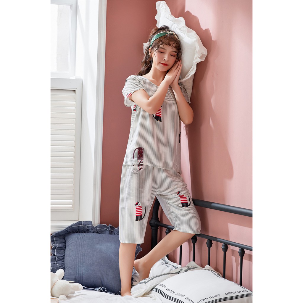 Bộ quần ngố áo cộc tay vải lanh