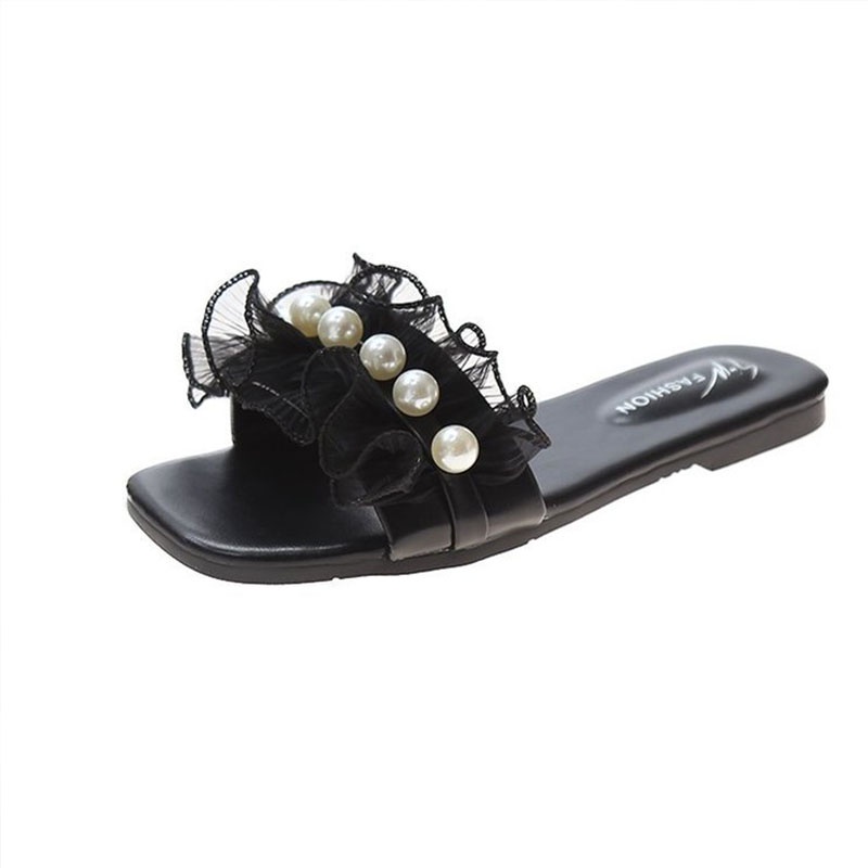 Dép Nữ Đế Bằng Hở Ngón Thời Trang Phong Cách Hàn Quốc Cá Tính