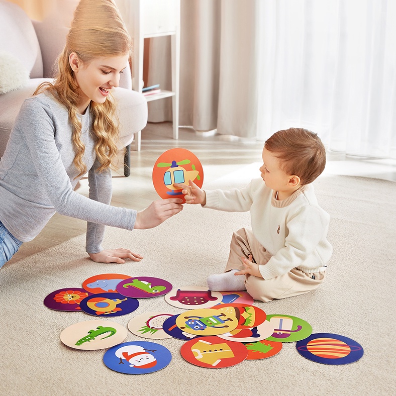 Bộ Thẻ Học Phát Triển Thị Giác, Nhận Thức và Não Bộ Cho Bé 0-36m, 1 bộ 4 quyển - KUB