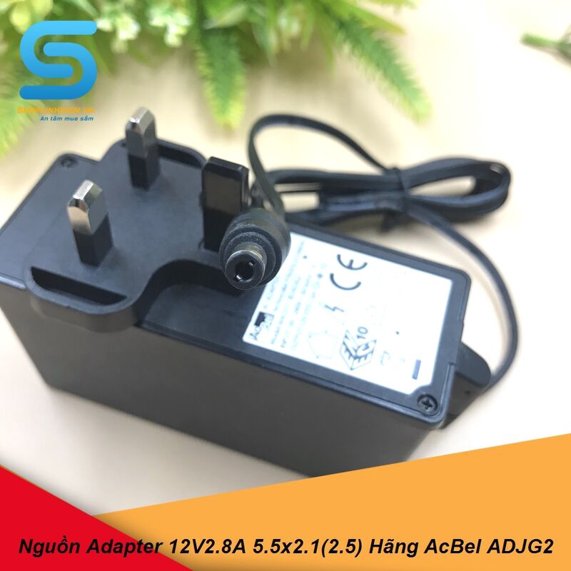 Nguồn Adapter 12V2.8A 5.5x2.1(2.5) Hãng AcBel ADJG2, Nguồn 12V Acbel