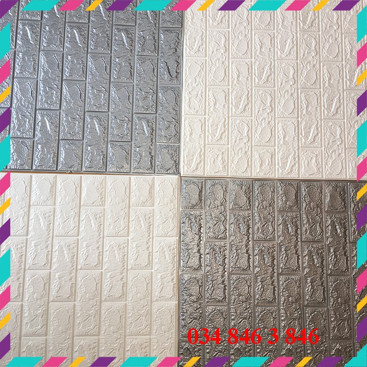 XỐP DÁN TƯỜNG 3D GIẢ GẠCH  ❤️FREESHIP❤️ xốp dán tường cách nhiệt, cách âm, chống ẩm LOẠI  5MM KT 77x70CM | BigBuy360 - bigbuy360.vn