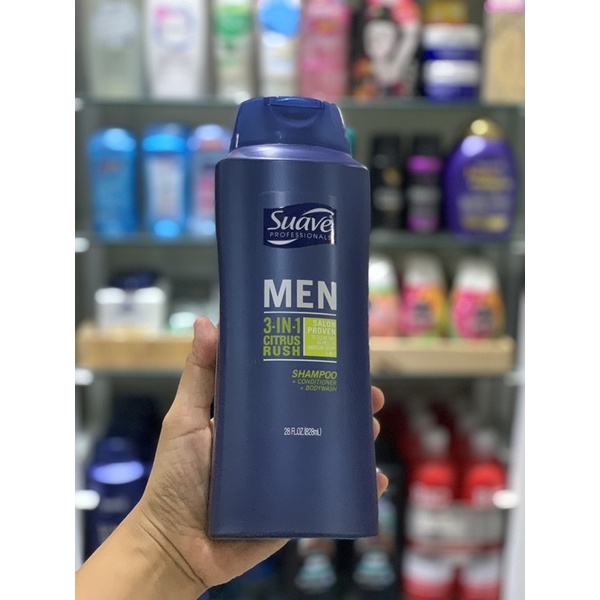 SỮA TẮM, GỘI, XẢ NAM 3 trong 1  SUAVE MEN