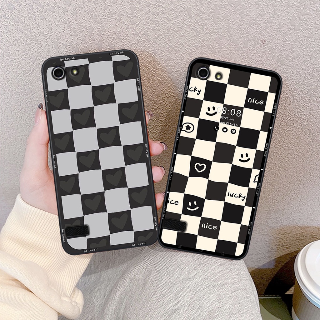 Ốp lưng Oppo A33 - NEO 7 hình caro trái tim sweet luckey nice cute - LAA Case