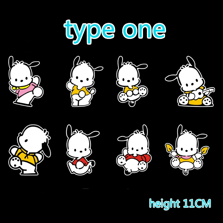 Miếng Dán Trang Trí Cửa Sổ Xe Hơi Hình Chú Chó Hoạt Hình Phản Quang Đáng Yêu