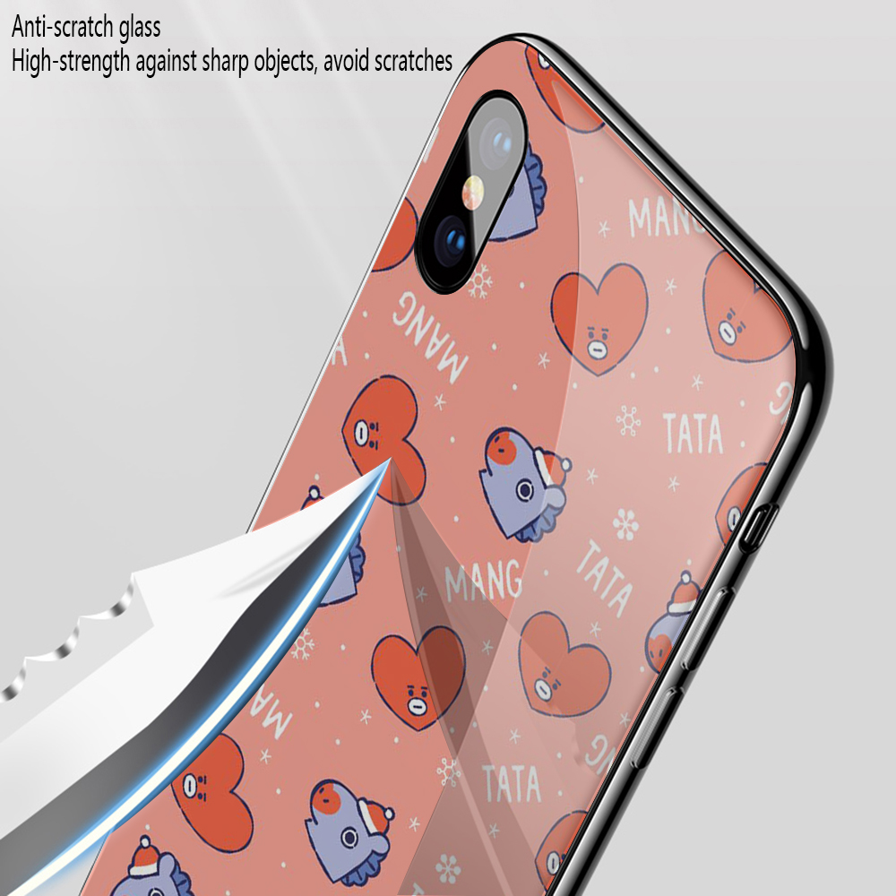 Q76 Cute new cartoon design BTS BT21 Samsung Galaxy S7 Edge S8 S9 S10 S20 Plus S20 Ultra Tempered Glass Soft Case | BigBuy360 - bigbuy360.vn