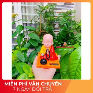 Tượng Chú Tiểu Gõ Mõ Tụng Kinh [MÃ GG MTT0806] mang Lại May Mắn , Bình An , Tài Lộc