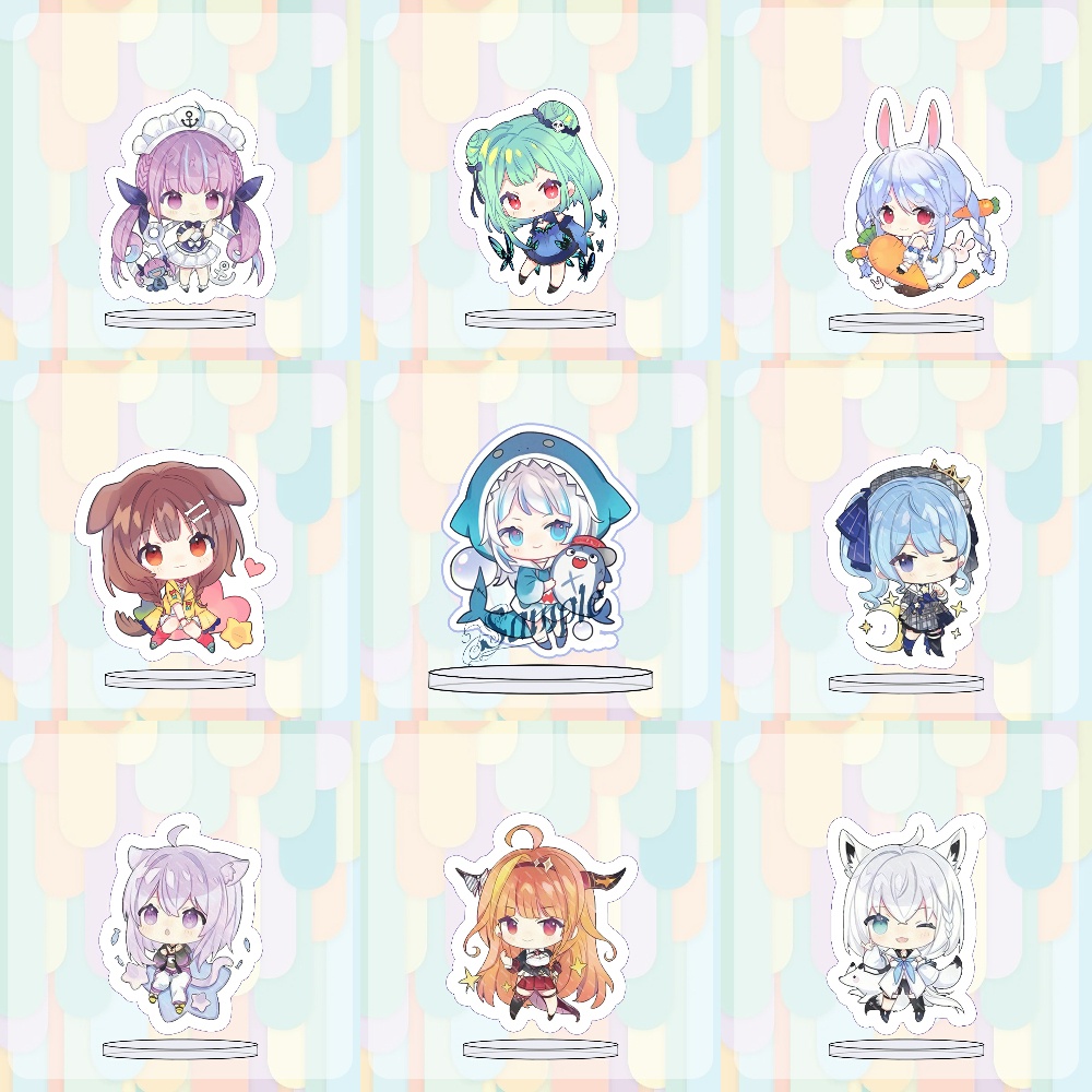 Mô hình Standee HOLOLIVE Vtuber game anime chibi mica trưng bày