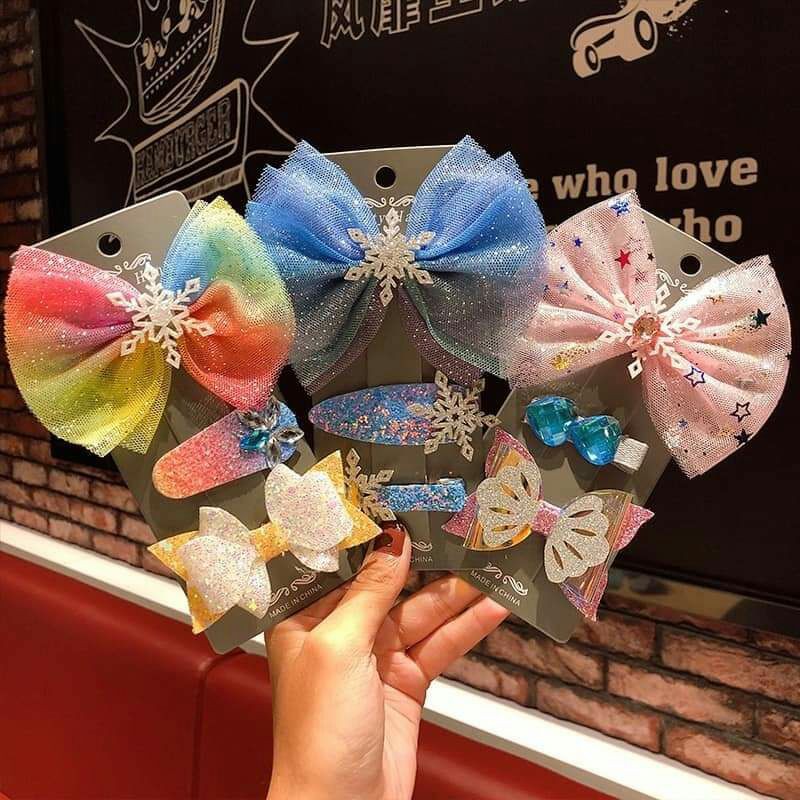Set kẹp tóc Elsa cho bé