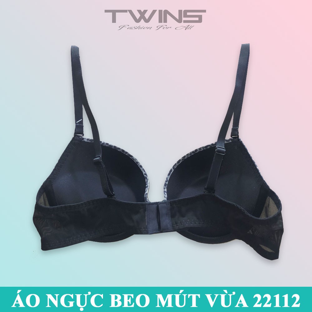 Áo ngực có gọng nâng ngực hình da beo xám mút ép vừa cúp xéo size 34-36-38 (22112)