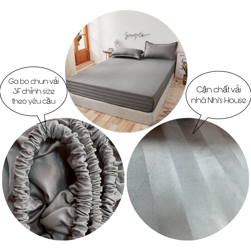 Ga giường,ga bo chun (không vỏ gối ) cotton 3F hàng mềm mịn, bóng đẹp , đủ kích thước | BigBuy360 - bigbuy360.vn