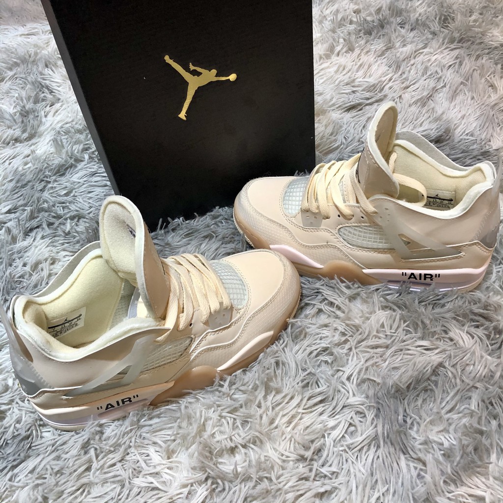 ✅ Giày Sneaker Jordan4 Offwhite Full Phụ Kiện Dây Phụ Freeship ✅ GIẢM GIÁ 20%