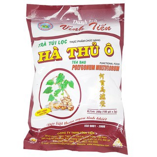 TRÀ TÚI LỌC HÀ THỦ Ô VĨNH TIẾN GIÚP BỔ MÁU - ĐEN TÓC (100 GÓI TÚI LỌC)