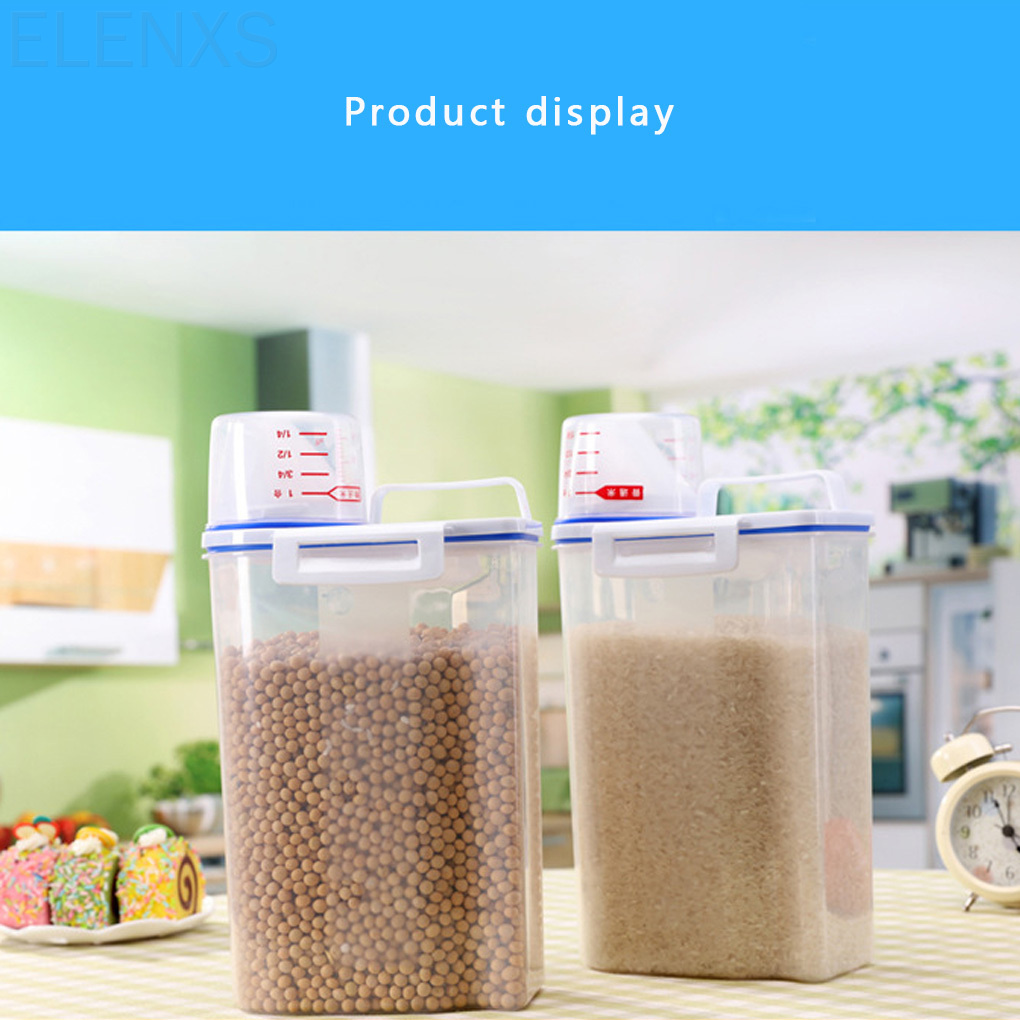 Hộp Nhựa Đựng Gạo 2kg Có Nắp Đậy Chống Ẩm Tiện Dụng