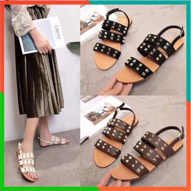 dép sandal đinh tán quai hậu ngang êm chân( rẻ nhất shopee)