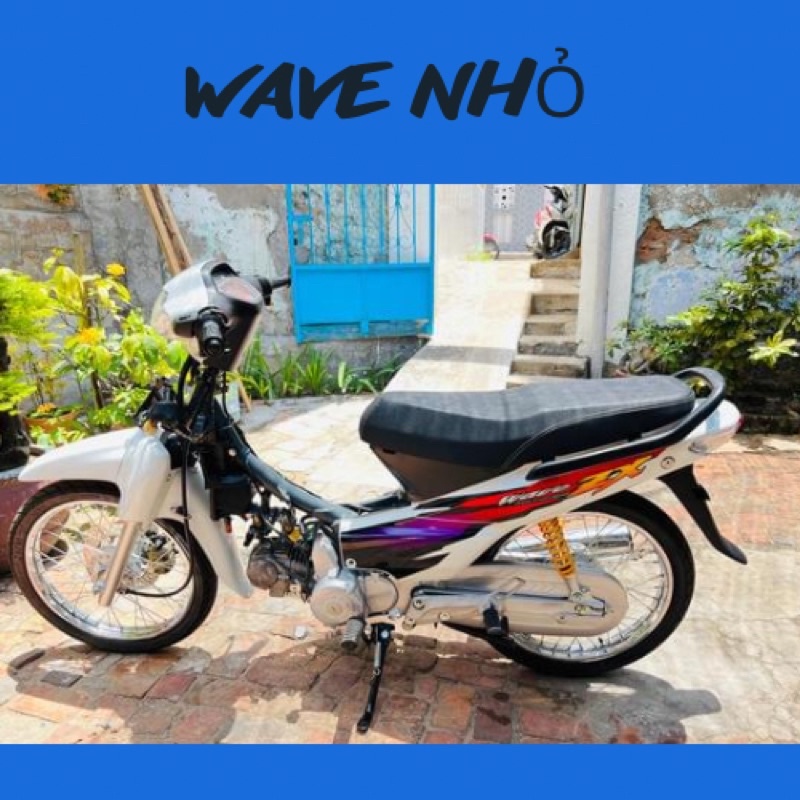 Yên Wave nhỏ 2 tầng gọt góc cạnh bọc da đen may phối chỉ Đỏ
