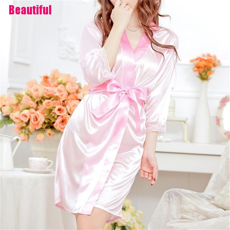 Vn Áo Choàng Ngủ Vải Lụa Quyến Rũ