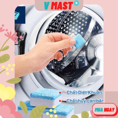 [Hộp 12 Viên] Viên Tẩy Vệ Sinh Lồng Máy GiặtI Diệt khuẩn và Tẩy chất cặn Lồng máy giặt NEW