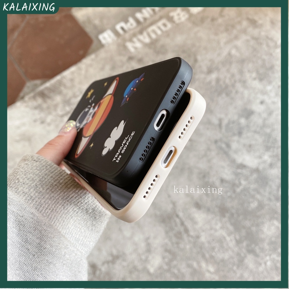 Ốp Điện Thoại Vuông Hình Phi Hành Gia Cho iPhone 13 Pro Max 13 mini 12 ProMax 11 Pro Xs Max XR X