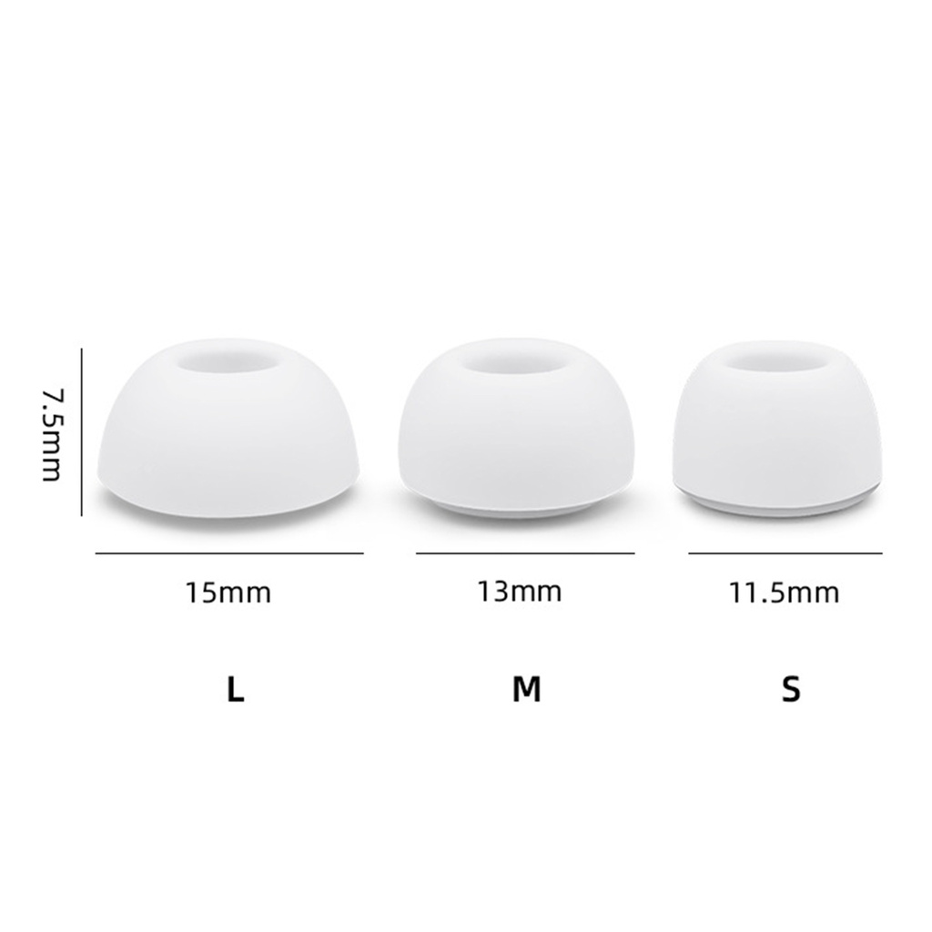 Cặp nút tai nghe bằng silicone mềm chống bụi/ chống trượt thoải mái thích hợp cho Airpods Pro