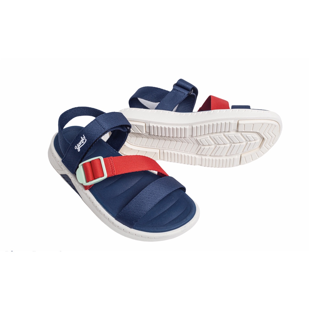 Giày Sandal Nam Thể Thao Quai Dù Unisex YANKI Quai Chéo Sport YK202 - Xanh Đỏ