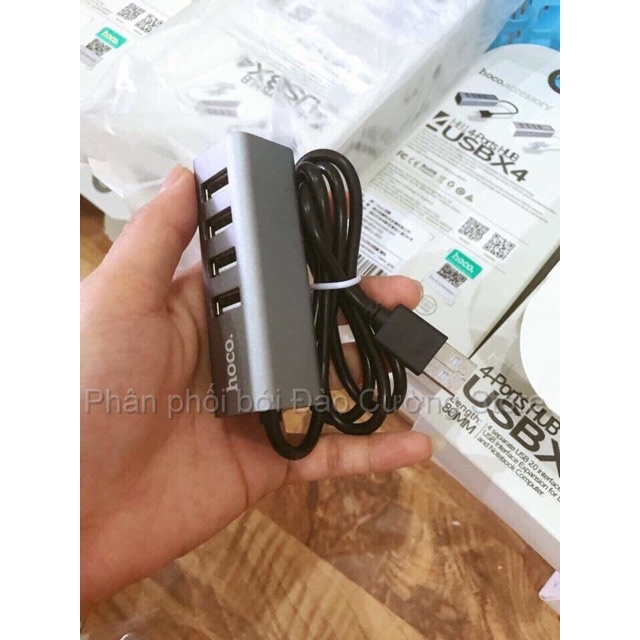 Bộ Chia Cổng USB X4 Hàng Chính Hãng, Độ Bền Cao. Bộ Chuyển Đổi Kết Nối USB USB Hoco HB1 Ports Hub USB X4