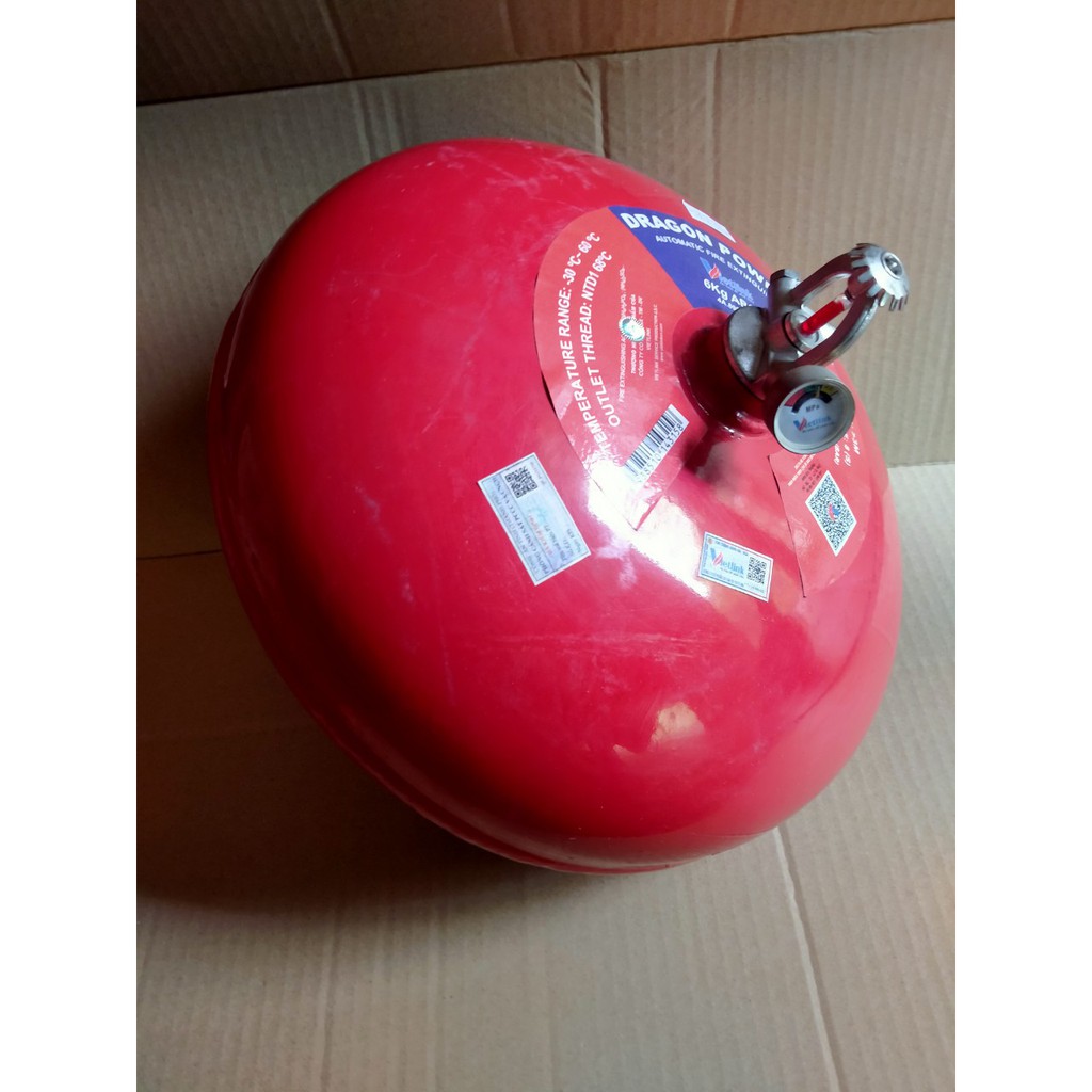 Bình cầu chữa cháy cứu hỏa tự động dạng bột ABC 6kg XZFTBL6