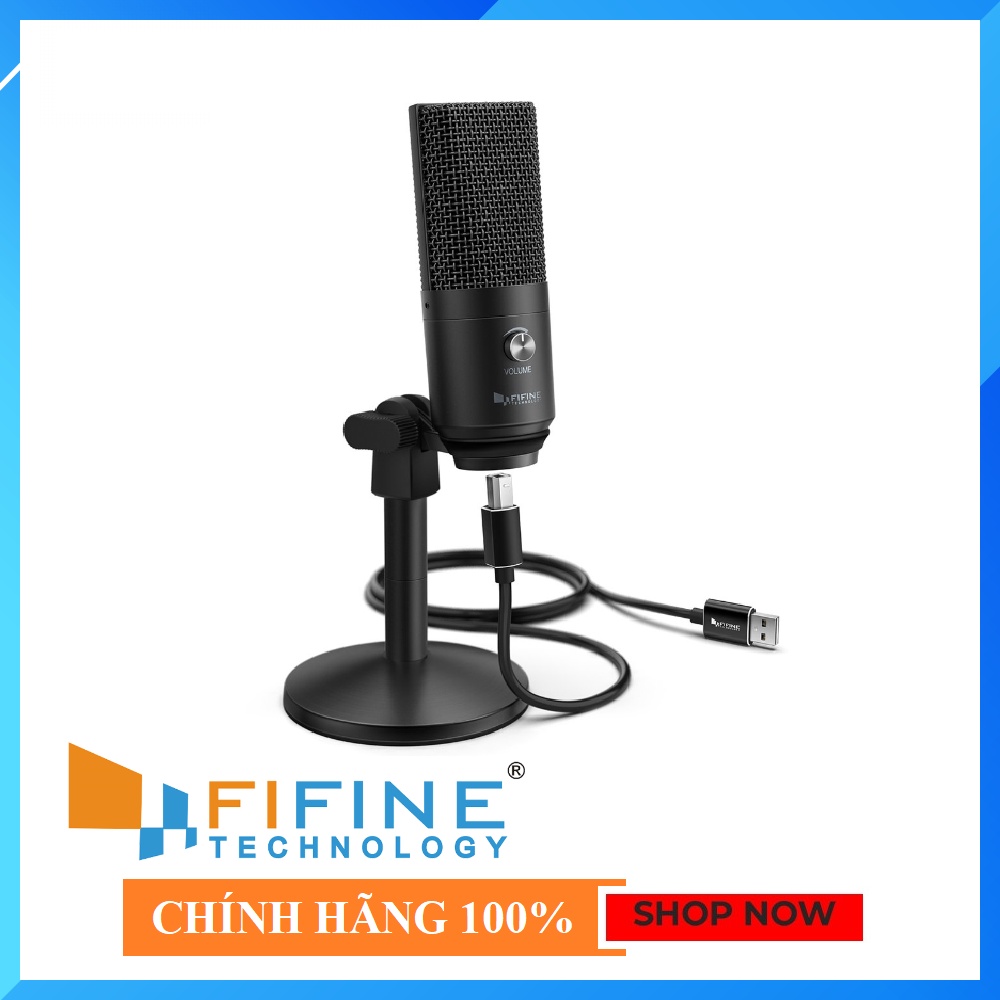 FIFINE K670B - HÀNG CHÍNH HÃNG - Mic thu âm để bàn cổng USB dành cho Máy tính