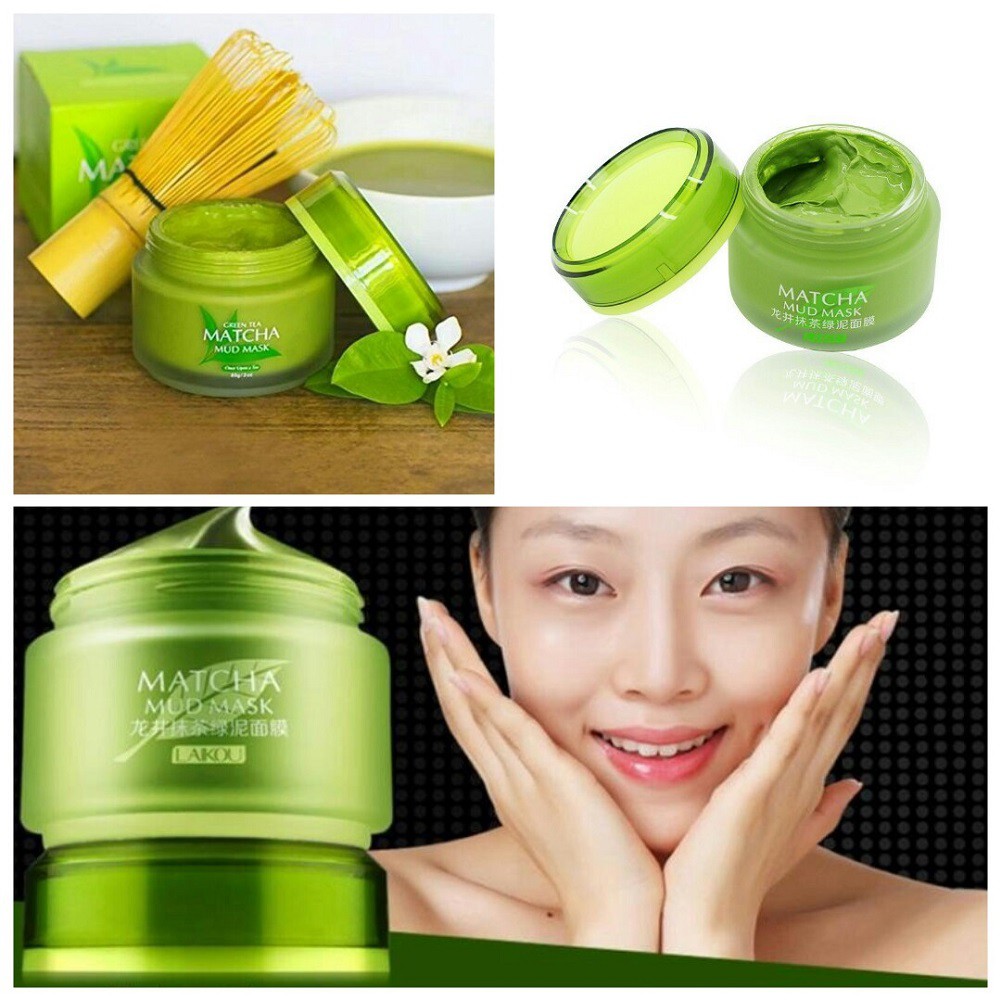Mặt Nạ Bùn Trà xanh Laikou Matcha Mud Mask 5 Tác Dụng 85g
