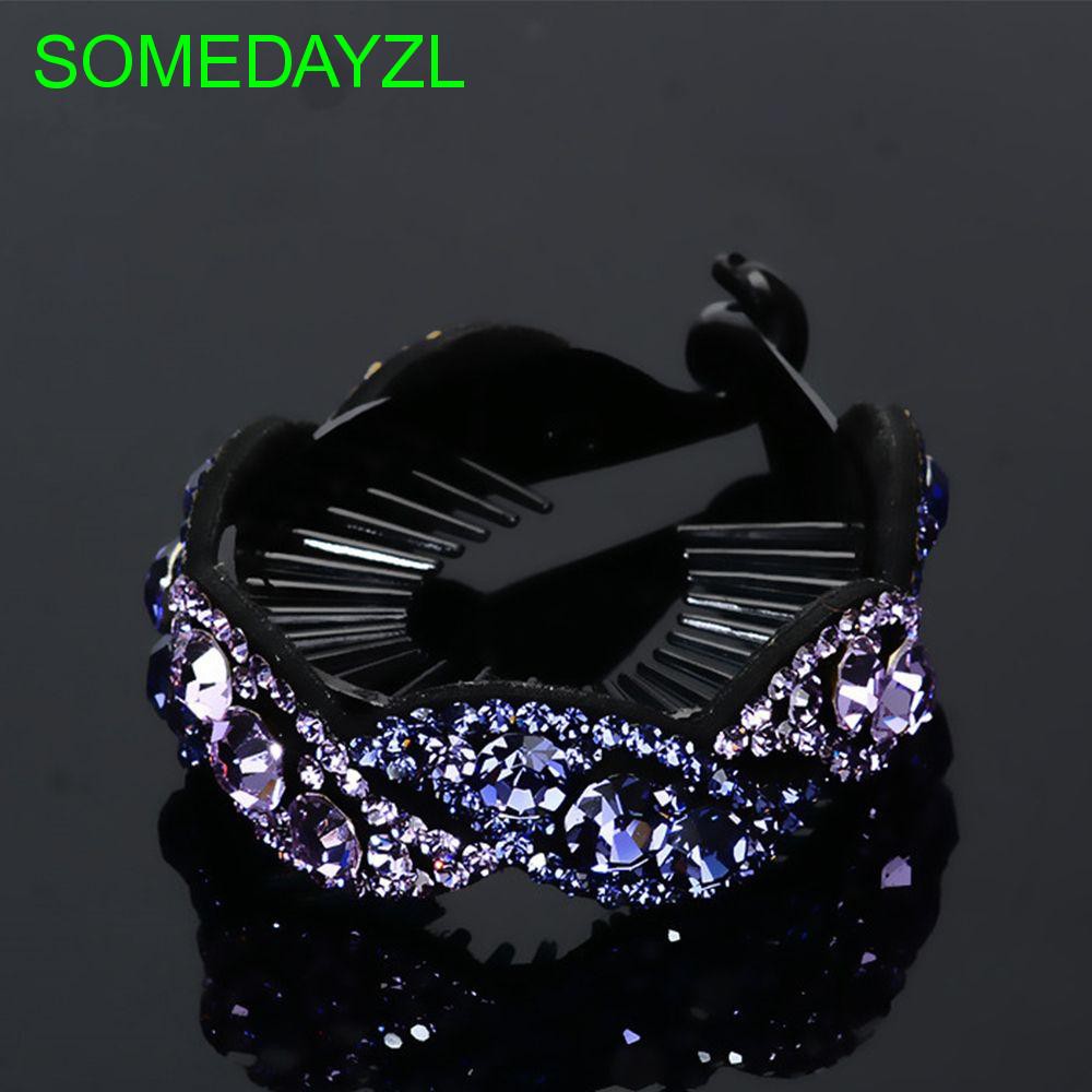 Kẹp tóc móng vuốt đính kim cương giả