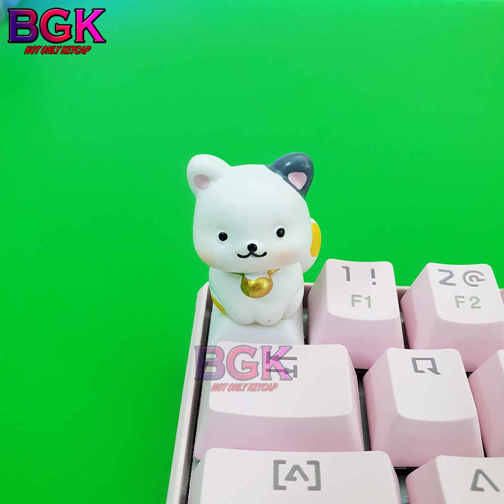 Keycap lẻ hình Gấu Con Chó Con và Khủng Long cực kỳ dễ thương ( keycap Artisan )