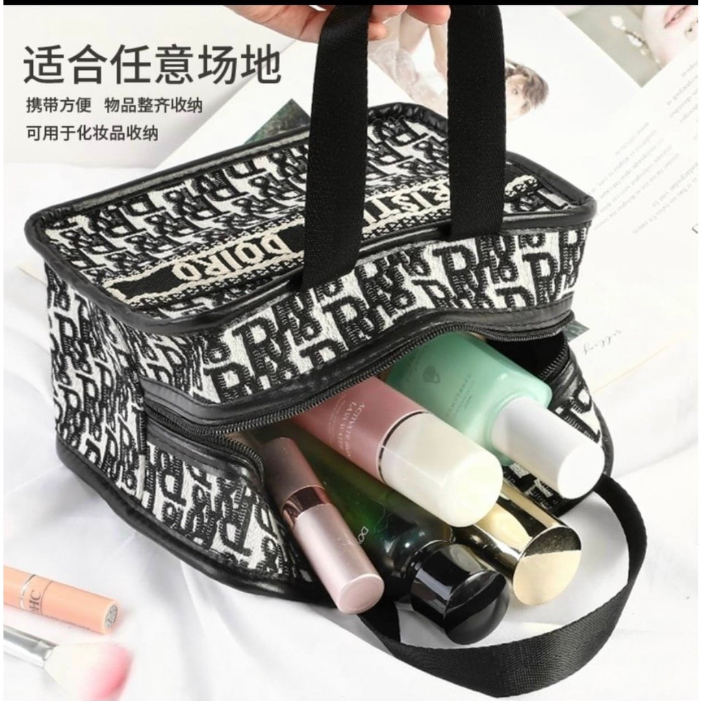 Túi xách cầm tay tote bag thổ cẩm dio from lớn có khóa kéo