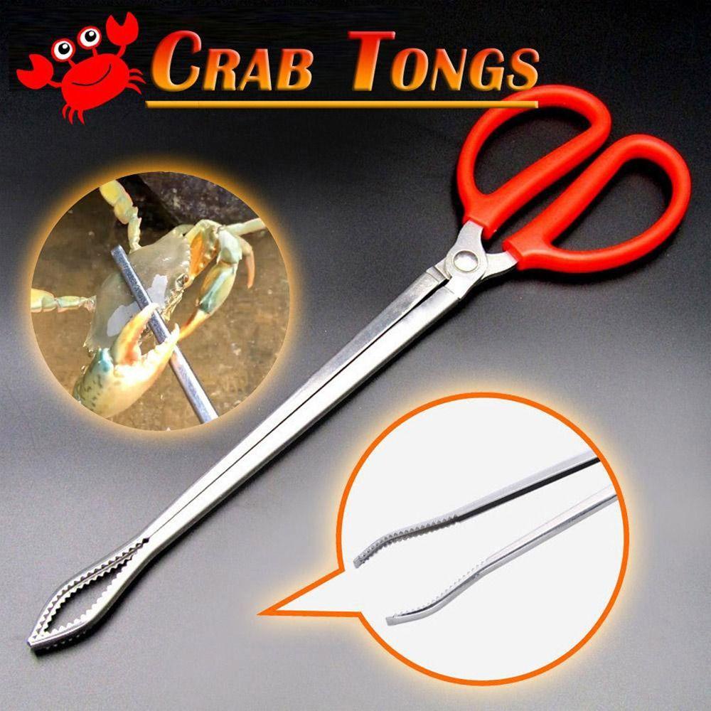 Kẹp Gắp Thịt Nướng Bbq Bằng Thép Không Gỉ Tay Cầm Màu Đỏ