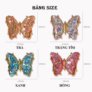 Charm bướm đính móng, charm bướm đá cao cấp