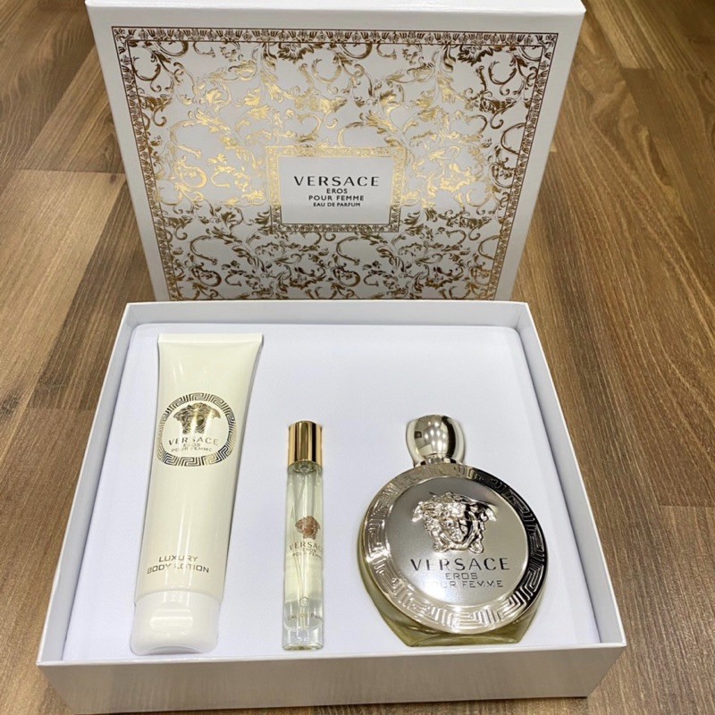 Set Nước hoa nữ VERSACE Eros Pour Femme 100ml kèm 10ml & lotion 150ml Sang trọng, tự tin, quyến rũ