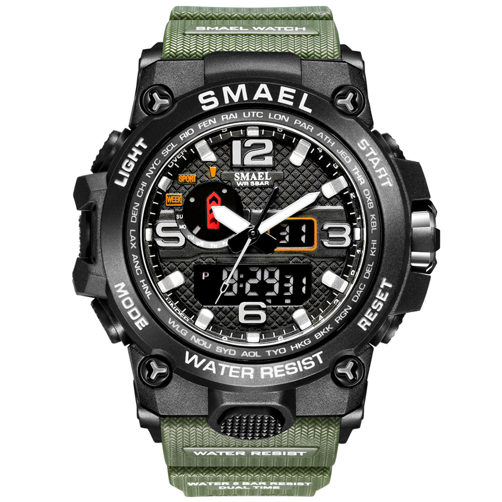 Smael Men's Business Digital Watch sport Watch Water-Resistant Watch Fashion Trend Outdoor Personality Square Digital Display Electronic Watch